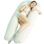 Iyan Linens Ltd U Shape Pregnancy Pillow – 12 Ft Full Body Back Support Extra Fill Nursing - Maternity Pregnancy, Back, Leg, Hip – Pillow Only