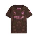 PUMA Kids Manchester City FC 2024/25 Soccer Goalkeeper Shirt - Brown - Size: 7/8 Year