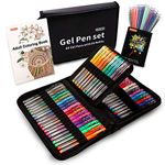 Gel Pens, Shuttle Art 120 Pack Gel Pen Set 60 Coloured Gel Pen with 60 Refills for Adults Colouring Books Drawing Doodling Crafts Scrapbooking Journaling