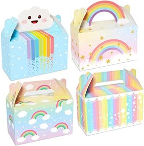 12 Pack Rainbow Party Favor Boxes Cloud Happy Birthday Treat Boxes Rainbow Theme Colorful Candy Goodies Gift Boxes for Baby Shower Birthday Party Decorations Supplies 6 x 3 x 3.5 Inches