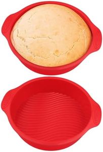 YXHZVON 2 piezas Molde Silicona Bizcocho, 26 cm Molde de Silicona Hornear Redondo,Antiadherentes Moldes De Silicona Para Tartas Para Tarta De Queso, Tarta Arcoiris, Pastel Reposteria Cumpleaos(Rojo)