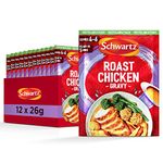 Schwartz Roast Chicken Gravy Mix 26 G | Serves 4 - 6 | Pack of 12 | Rich & Smooth Gravy | With Roast Chicken Flavour, Sage & Parsley | Quick and Easy