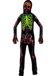 amscan Childs Glow in the Dark Skeleton Jumpsuit Fancy Dress Halloween Costume (Age 8-10 Years)