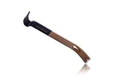 Spec Ops Tools 15" Flat Pry Bar Crowbar, Curved Rocker Head, Teardrop Nail Puller, High-Carbon Steel, 3% Donated to Veterans