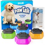 Poodl PawTalk Recordable Dog Buttons - Talking for Pet Communication Gifts, Games & Stuff Dogs Speaking Button Training Teach Your to Communicate Through Words Gift Set of 4