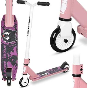 Pro Scooter - Trick Scooters | Entry Level Stunt Scooter for Kids Ages 6-12 Years and Up, Lightweight Complete BMX Freestyle Scooter for Beginners (2022 Pink White)