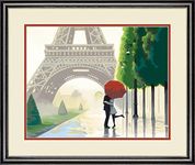 DIMENSIONS PaintWorks Paris Romance Acrylic Paint by Number Set for Adults and Kids, Finished Project 14"x 11", Multicolor 11 Piece