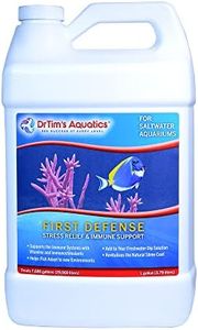 Dr. Tim’s Aquatics Saltwater First Defense Fish Stress Relief and Immune Support – for Fish Tanks, Aquariums – Revitalizes Natural Slime Coat – Detoxifies Heavy Metals, Repairs Wounds – 128 Oz.