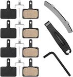 4 Pairs Bike Brake Pads,Bicycle Brake Pads with Installation Tools Compatible with Trp Tektro Shimano Brake Pads MT200 M355 M446 M315 M365,MTB Bike Disc Brake Pads Compatible with Ebike Brake Pads