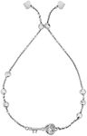 Sterling Silver Key Charm Element Adjustable Bolo Friendship Bracelet, 9.25"