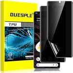 [2 Pack] QUESPLE TPU Privacy Screen Protector for Google Pixel 7a 6.1-inch, Support Fingerprint Unlock, Anti-Spy, 3D Curved Screen Protector [Self-Healing][Scratch Resistant] [Not Glass]