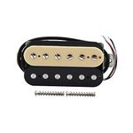 FLEOR Alnico 2 Humbucker Pickup 7-8K Electric Guitar Pickup Neck Humbucker, Cream+Black