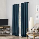 Sun Zero Nordic 2-Pack Theater Grade Extreme 100% Blackout Grommet Curtain Panel Pair, 52" X 96", Teal