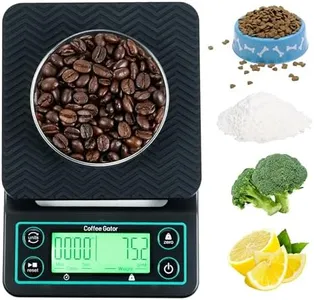 Coffee Gator Coffee Scale – Digital, Multifunctional, Weighing Kitchen Scale w/Timer & ﻿Large LCD for Food, Espresso and Drink