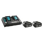 Makita Y-00315 18V 2 X 4.0Ah Li-Ion Battery and Dual-Port Rapid Charger Kit