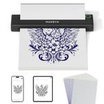 MUNBYN Tattoo Stencil Printer ITP05, Wireless Thermal Tattoo Printer with 10 Transfer Papers, Compatible with Android and iOS Phone/Tablet & PC, Tattoo Printer for Tattoo Artists & Beginners