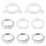 8 Pack Plastic Lamp Shade Reducer Ring, E27 to E14 Lampshade Reducer Ring, E14 Lamp Shade Ring Converter, Lamp Shade Adapter Rings, Socket Replacement Ring, Fitting Lampshade Washer Adaptor White