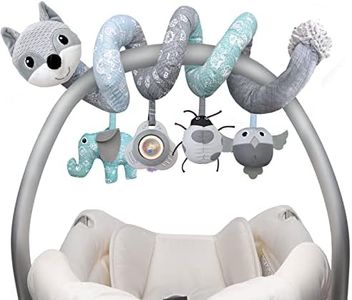 MONSTIME Car Seat Toys Newborn Toys, Stroller Toys Baby Toys 0-3 Months Infant Toys, Baby Toys for Carseat Stroller Crib, Baby Toys for 0 3 6 9 12 Babies Boys Girls Enfants (Gray)