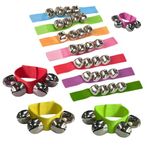 7Pcs Band Wrist Bells,Adjustable Bracelets Jingle Bells,Christmas Bracelet Wrist Band Bells,Bracelets Instrument,Musical Ankle Bells,Wrist Shaking Jingle Bells for Christmas Festival Party(7 colors)