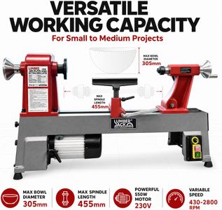 LUMBER JACK Mini Wood Lathe – Compact Benchtop Turning Tool