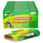 ETAMOON 10pcs Cockroach Traps for Kitchen, Room, Office, Strong Adhesive Cockroach Killer, Pesticide Free Cockroach Repellent, Safe and Easy Cockroach Trap