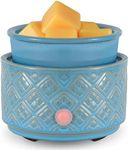 mocosa Wax Melt Warmer for Scented Wax,3-in-1Ceramic Wax Warmer Fragrances Candle Oils, Home Fragrance Wax Burner,Electric Candle Warmer as Gift for Mom Women(Blue)…