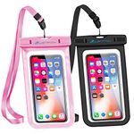 Universal Waterproof Phone Case, 2 Pack IPX8 Water Proof Phone Pouch Underwater Dry Bag with Lanyard for iPhone 15 14 13 12 11 Max Pro Plus SE Samsung Galaxy S24 S23 S22 Google Pixel up to 7.5 Inch