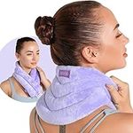 REVIX Neck Heating Pad Microwavable Heated Neck Wrap with Moist Heat for Stress Pain Relief, Microwave Neck Warmer for Woman, Unscented Hot or Cold Pack…