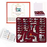 Windman 32Pcs Sewing Machine Presser Feet Set Include Instructions and Deluxe Package for Brother Singer Janome Babylock Low Shank Sewing Machine Use