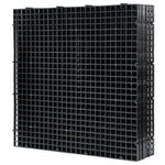 LINLAN 8 Pieces 11.8x11.8in (30X30cm) Aquarium Grid Plastic, Fish Tank Divider, Egg Crate for DIY Filtration and Bottom Protection in Aquascaping (Black-No Accessories)