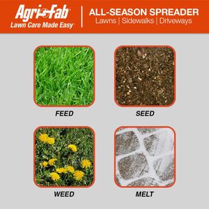 Agri-Fab 130lb Towed Broadcast Spreader – Black/Orange