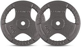 Cortex 10kg Tri-Grip Standard Weight Plates Pack of 2, 25mm, Black