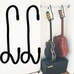 Portable Guitar Hanger and Guitar Closet Display Rack Guitar Bracket Holder Guitar Stand With No slip Rubber Padding, for Home or Studio - No installation tools required - No guitar - 2/PK