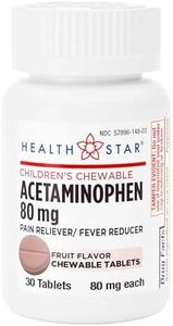 GeriCare Children’s Chewable Acetaminophen 80 mg Tablets – Fast Relief of Fever, Body Aches & Pain - Easy to Take Fruit Flavor Chewable Tablets for Kids, 30 Count (Pack of 1)