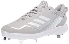 adidas Men's Icon 7 Baseball Shoe, White/Team Light Grey/Silver Metallic, 12