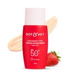 Dot & Key Strawberry Dew Tinted Sunscreen In-Vivo Tested SPF 50+ PA++++ With New-Age UV Filters, Brightens & Protects Skin, Ultra-light, Blends Easily, With Niacinamide, Natural Finish, Non-Sticky 50ml