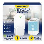 VEYOFLY Fruit Fly Traps for Indoors (1 Device + 2 Refills), Gnat Trap Indoor Plug in, Bug Traps, Flying Insect Trap, Gnat Traps for House Indoors, Fly Trap Indoor for Home Bug Light, Gnats Catcher