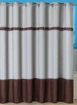 Lavish Home Claridge Embroidered Shower Curtain with Grommets