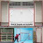 EZGoal Hockey Backstop, Red/White,10' x 6'