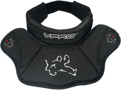 VPro Hockey Goalie Neck Guard - Ice Hockey Throat Protector Guard - Lightweight and Adjustable Collar for Adult & Youth Players (SR(Large))