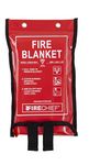 Firechief SVB2/K100-P Premium Kitemarked Fire Blanket | Standard Fire Blanket (1.2 m x 1.2 m) | Suited To Use In Kitchen, Study, Garage, Caravan