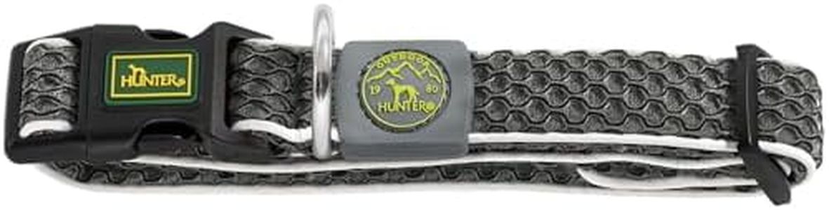 HUNTER HILO VARIO BASIC Halsung für Hunde, 3D-Mesh-Material, reflektierend, luftdurchlässig, leicht, S-M, anthrazit