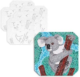 Club Pack of 6 Kids DIY Diamond Dot Paint by Numbers Koala Canvases by Prime Retreat