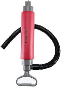 Amarine Made Bilge Pump,Red Bilge Pump for Kayaks,Canoes and Boats,Manual Kayak Hand Water Pumps Portable Sump Pump,Must Have Emergency Equipment for Kayakers (with hose)