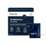 Miduty Probiotics+ with Postbiotic, Prebiotic & Probiotic | 14 Billion CFU, Sunfiber & Sodium Butyrate – Supports Gut Health, Bloating, Immunity, IBS, IBD & Indigestion for Adults – 30 Sachets