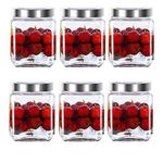 shreenath craft Canning &Ball Mason jam jar 500 ml Quilted Jelly Jars with Lids -Food Storage Container-Pulse Storage jar with airtight Rust Proof lid - Set of [ 6 pcs ]