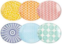 Selamica Small Dinner Plates, Oval Dessert Plates Ceramic, 6 Inch Small Plates for Appetizer, Cake, Snacks, Microwave Dishwasher Safe, Set of 6, Assorted Colors