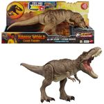 Mattel ​Jurassic World All-Out Attack Tyrannosaurus Rex Dinosaur Action Figure Toy, T. rex with Rampage Attack, Chomp & Roar & Evolved Spikes, Digital Play