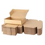 PHAREGE 9x6x2 inch Shipping Boxes 50 Pack, Brown Cardboard Gift Boxes with Lids for Wrapping Giving Women Men Presents, Small Corrugated Mailer Boxes for Packaging Mailing Small Business