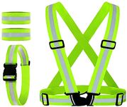 Outdazzle High Visibility Protective - Night Cycling Reflector | Cycle Reflector Belt | Cycle reflectors for Bicycle | Night Reflector Jacket | Cycle Night Jacket | Adjustable Vest Safety Jacket